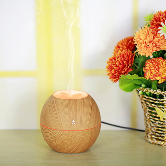 Essential Oil Diffuser Humidifier, Electric Ultrasonic Air Aroma Diffusers Vaporizer, Scent Mist Defuser, Auto-Off, LED Color Changing Light for Large Bed Room, Home, Office